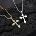 NUOYA New Arrival Hip Hop Jewelry Cross Pendant Necklace 18k Gold Plated Iced Out Zircon Diamond Charms Pendant for Men Women