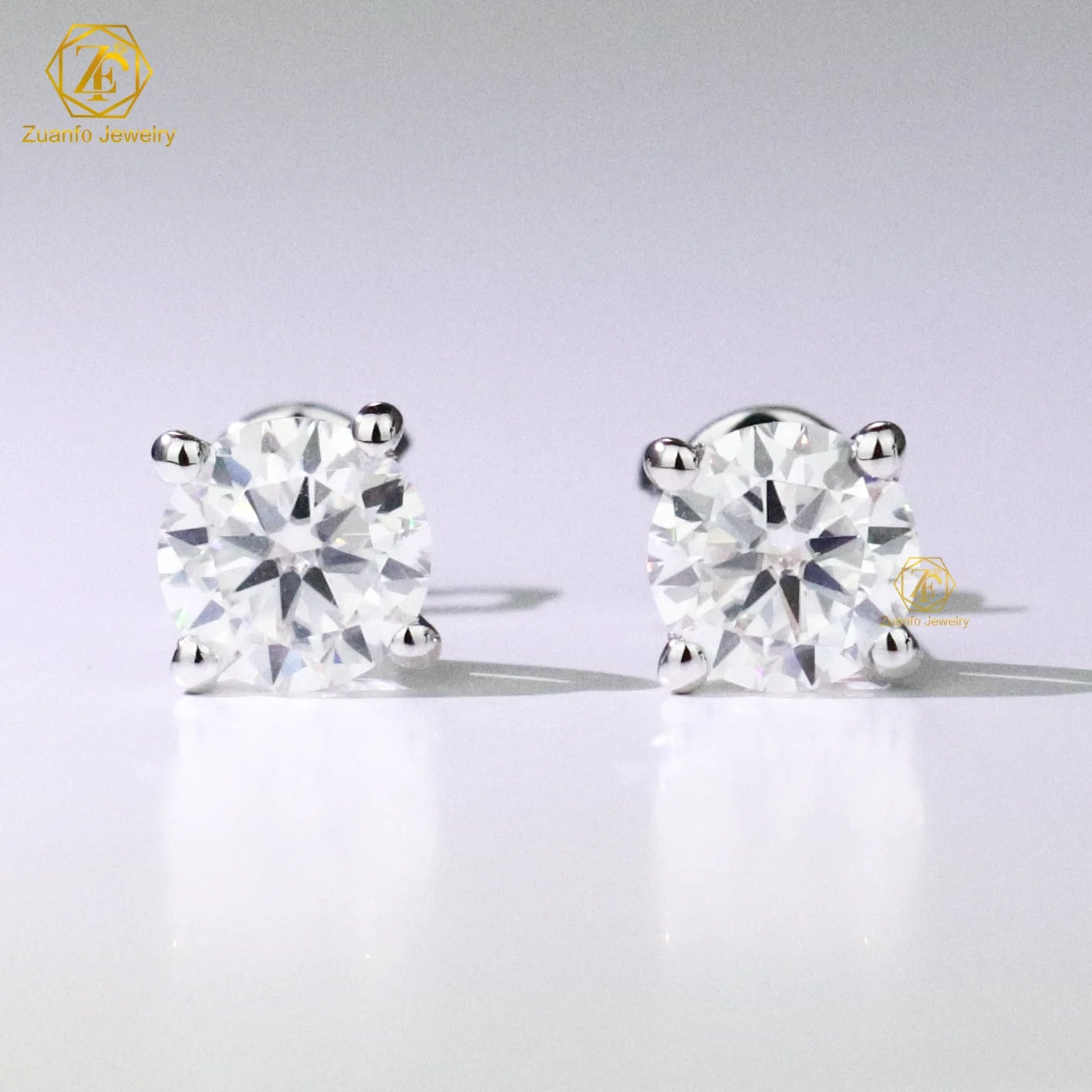 Unisex 6.5mm S925 VVS Moissanite Earrings Rhodium & Silver Plated Pass Diamond Tester 925 Sterling Silver Children's Party Gift
