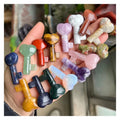 Natural Gemstone Chakra Key Shaped Pendant Necklace Handmade Carved Key Stone Pendants for Jewelry Making