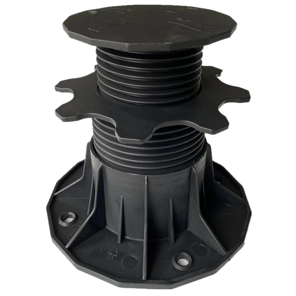 Adjustable Pedestal for Wood Decking Plastic Paver Support Flat Head Pads XF-T204A 65-145 mm Base 160 mm