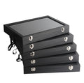 ACASA ARTO Luxury Leather MDF Black Wall Drawer Stand Storage Box Hanging Travel Tray Jewelry Display Organizer Case Custom Logo