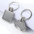 Wholesale Personalized Customizable Keychain Custom Engraved Zinc Alloy Real Estate House Shaped Key Chain Blank Metal Keychain