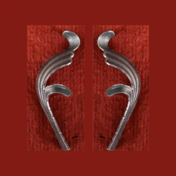 155x50mm Wrought Iron Components Metal Stamping Leaves for Staircase Railing Handrail Balcony Balustrade Gate Fence Parts