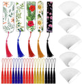 DIY 10pcs 5 Types Acrylic Bookmark With Tassel Rectangle Craft Transparent Blank Acrylic Book Markers