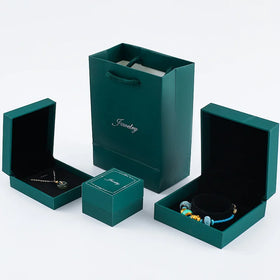Custom LOGO Gift Packing Small Ring Bracelet Necklace Pendant Luxury Paper Jewelry Gift Packaging Box