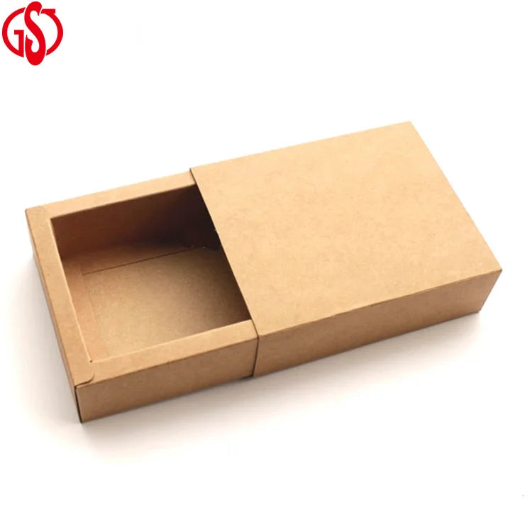 Kraft Paper Gift Box Custom Printed Drawer Slide Style Kraft Tea Bags Paper Packaging Box