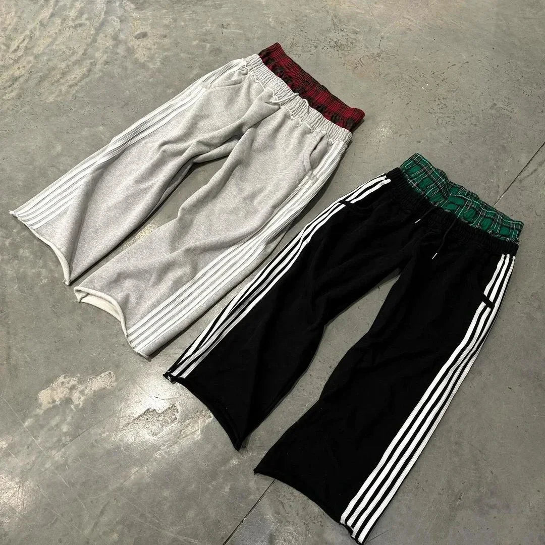 Y2K Casual and Fashionable Oversized Wide Leg Pants Custom Loose Fitting Straight Leg Jogger Baggy Hip-hop Sweatpants Men