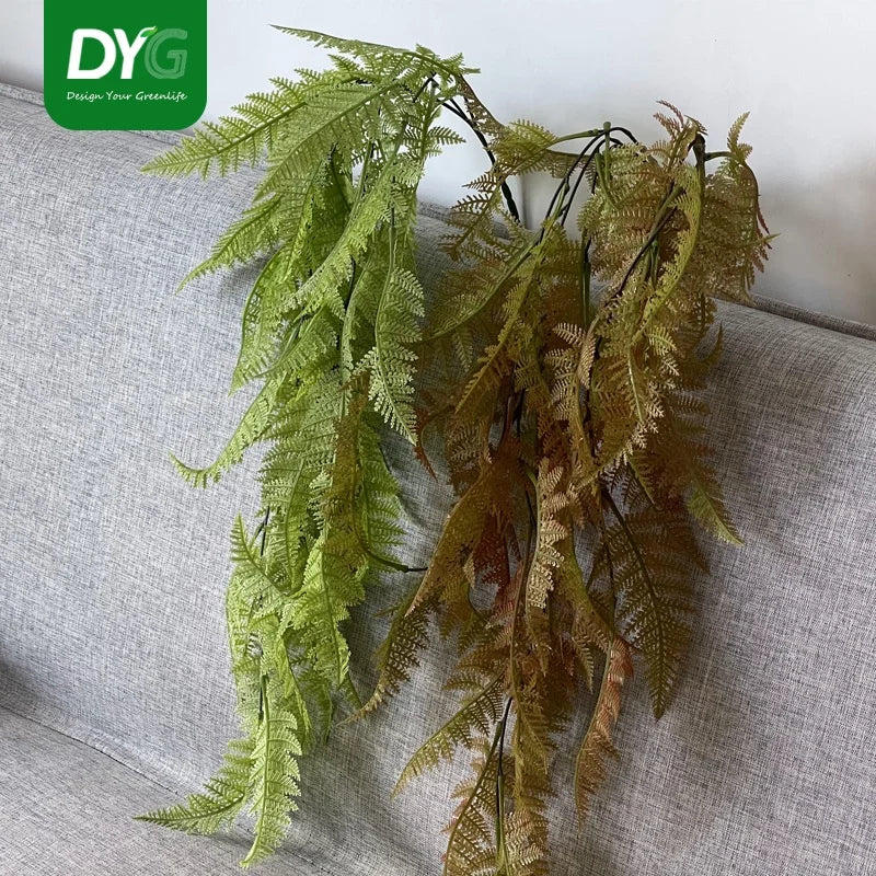 Wholesale Artificial Wall Hanging Fern Greenery Soft Plastic Plants Leaf Vine For Indoor Outdoor Wedding Party Decoration