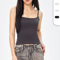 Women's Hot Summer Tank Top With Custom Logo 250GSM Camisole New Arrival Cotton Sleeve Shirts Spaghetti Strap Camis