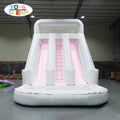 Factory Wholesale High Quality Pvc Commercial Home Backyard White Inflatable Water Slide with Pool Pastel Kids Water Slide