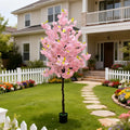 Artificial Peach Blossom and Cherry Blossom Trees Floor-Standing Bionic Green Bonsa for Interior Decorations Anniversary