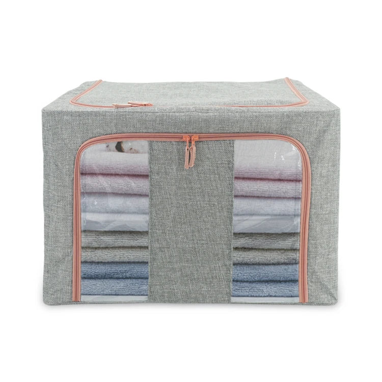 Clothes Storage Steel Frame Storage Box  Sturdy Stackable Bins for Closet Storage  Foldable Clothing Storage Bags for Clothes