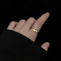 925 Sterling Silver Minimalist Geometric Shape Finger Ring Adjustable Open Gold Plated Knuckle Rings Fashion Jewelry for Women
