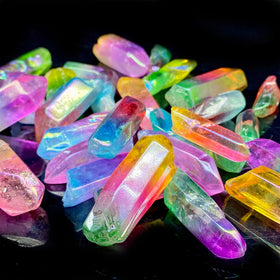 Wholesale Beautiful Rainbow-Colored Single Crystal Cluster Natural Healing Crystal with Polished Technique for Room Decoration