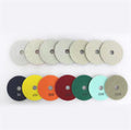 4''/100mm 7-Steps White Color Resin Diamond Dry Polishing Pads 4inch for Stone Buffing Pads Diamond Grinding Disc