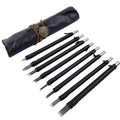 8pcs Wood Carving Tool Kit Tungsten Steel Seal Cutting Knife with Leather Protector Tungsten Steel Carving Knife Jewelry Making