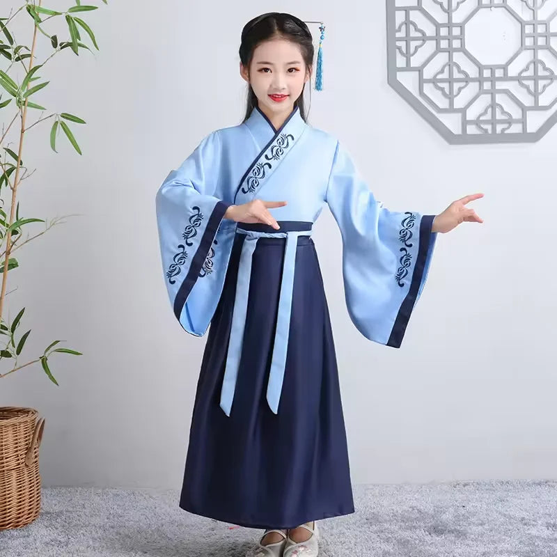 Chinese Style Stage Clothing Chinese Classics/three Characters Performance Costume Children's Costume Hanfu