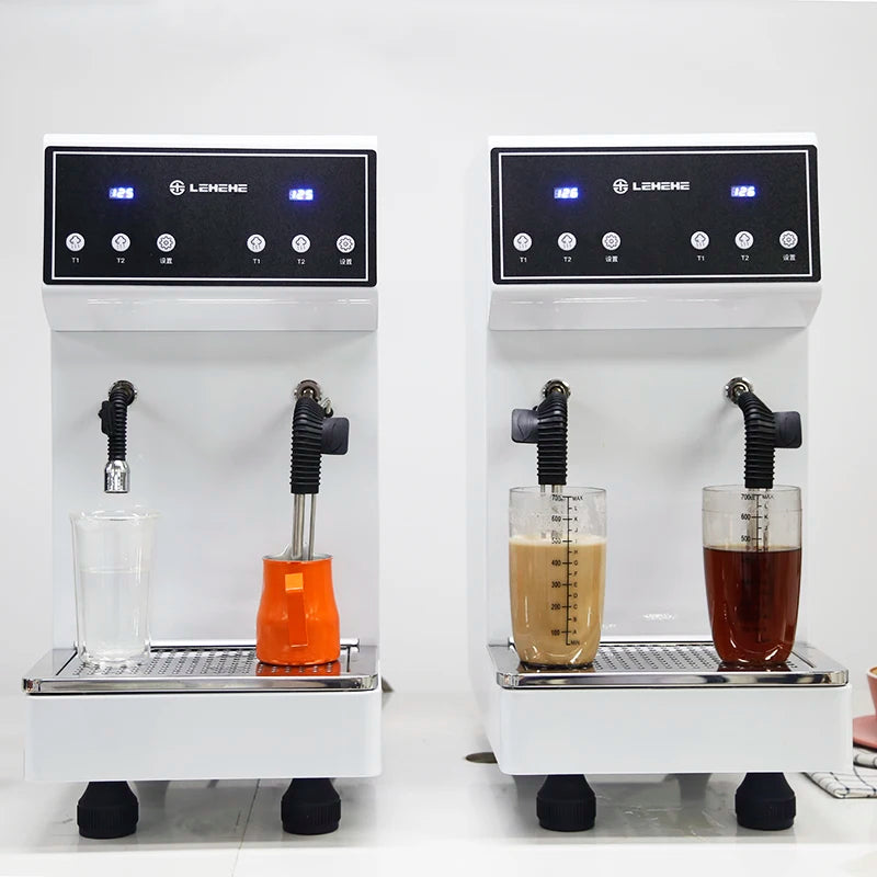 Lehehe Commercial Stainless Steel 8L 3000W Milk Frothing Machine with Steam for Espresso & Coffee MegaBDM