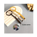 Promotional Stainless Steel Keychains Gifts Custom Name Metal Key Rings Long Rectangle Bar Pendant Keychain for Engraving Logo