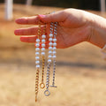 2025 New Arrival Charm Stainless Steel Handmade Accessory OT Buckle Artificial Pearl Bracelet Thick Chain for Women Wholesale