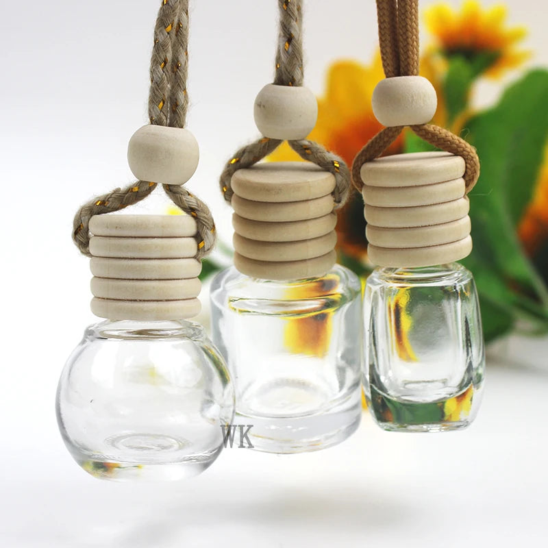 Various Color Flame Free Perfume Bottle Car Perfume Pendant Glass Bottle Wholesale