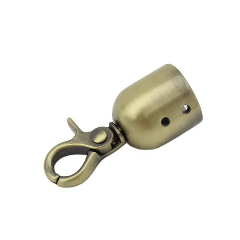 18mm Swivel Bag Hanger with Metal Tassel Cap - Rotating Strap Connector for Leather Bags Handbag Hardware