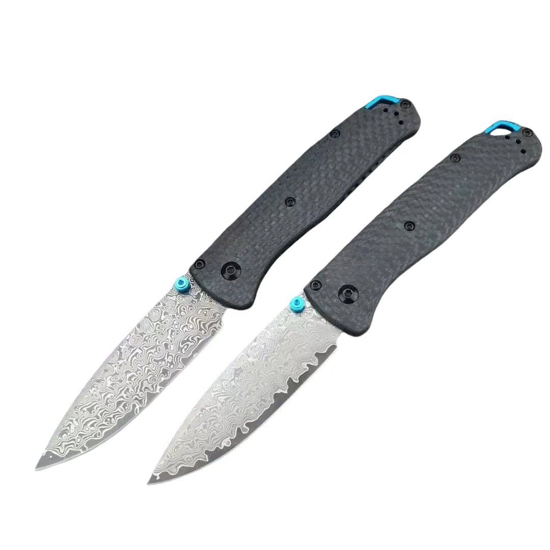 B-e-n Chmade 535 Damascus Blade Outdoor Camping Tactical Survival Folding Pocket Knife EDC Multi-purpose Camping Tool Knives