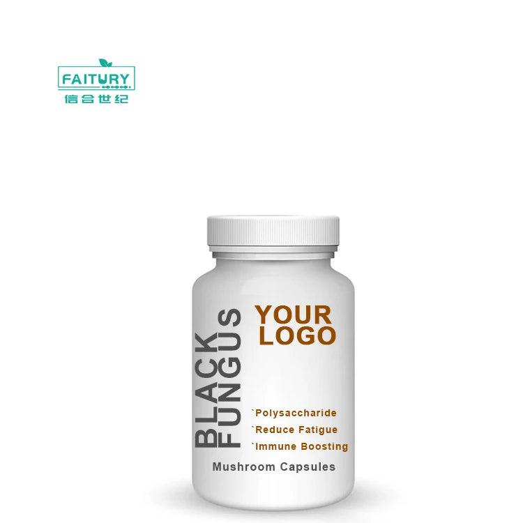 Faitury OEM Private Label Black Fungus Extract Fungus Mushroom Capsules 500mg Fungus Capsules
