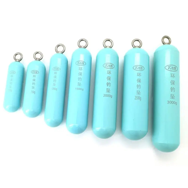 Deep Sea CYLINDER Shape Eco Friendly  Alloy Fishing Sinker Fishing  Weights Fishing Gear
