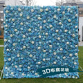 8ftx8ft Customized 3D Mix Plant Flower Wall Mats Artificial Florals Wall Rose Panel for Yoga Shop Decoration