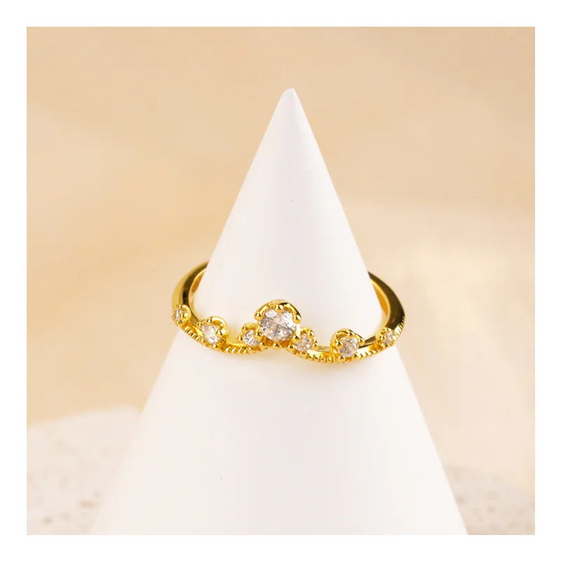1 PCs to Customization 925 Sterling Silver Sparkling High Carbon Diamond Crown Ring for Women Wedding Party Gifts Fine Jewelry