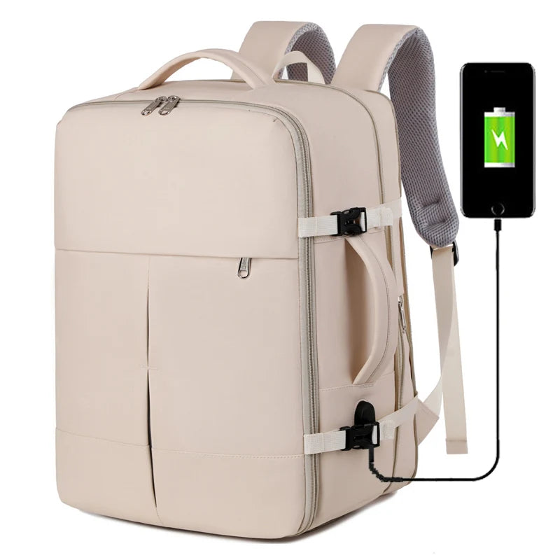 Wholesale New Custom logo Waterproof Large Capacity Expandable Backpack Travel Business Manufacturer Laptop Backpacks USB
