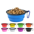 Dog and Cat Folding Bowl Pet Silicone Collapsible Travel Outdoor Portable Foldable Drinking Water Feeding Slow Food Bowl