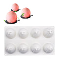 BPA Free Non-stick 6/8/15 Cavity Peach Fruit Shaped Silicone Baking Cake Molds Silicone Peach Fruit Mousse Baking Mold MegaBDM