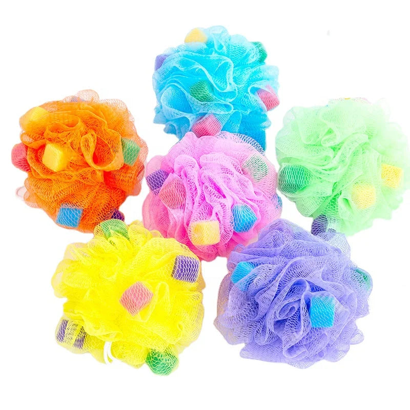 30 Gram Scrubber Bath Ball Exfoliating Shower Nylon Mesh Pouf Bath Sponges