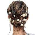 Women U-shaped Pin Metal Barrette Clip Hairpins Simulated Pearl Bridal Tiara Hair Accessories Wedding Hairstyle Design Tools