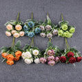 Home Decorative 6 Heads Silk Peonies Bushes Artificial Flower Peony Bouquet in Bulk for Sale