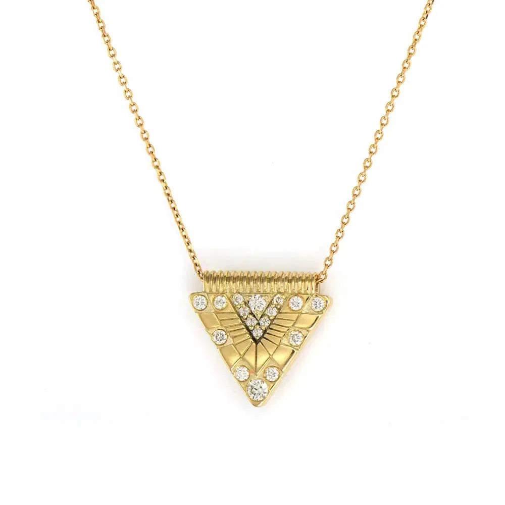 Milskye Fine Fashion Jewelry for Women 925 Sterling Silver Gold Plated Cross Chain Romantic Certified Triangle Pendant Necklace
