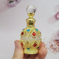 Luxury Custom Embossed Dubai Arabian Perfume Oil Bottle 15ml Glass Mist Spray Bottle
