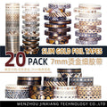 Black Gold Thin Strip Bronzing and Washi Tape Creative Hand Account DIY Border Material Tape 7mm20 Rolls