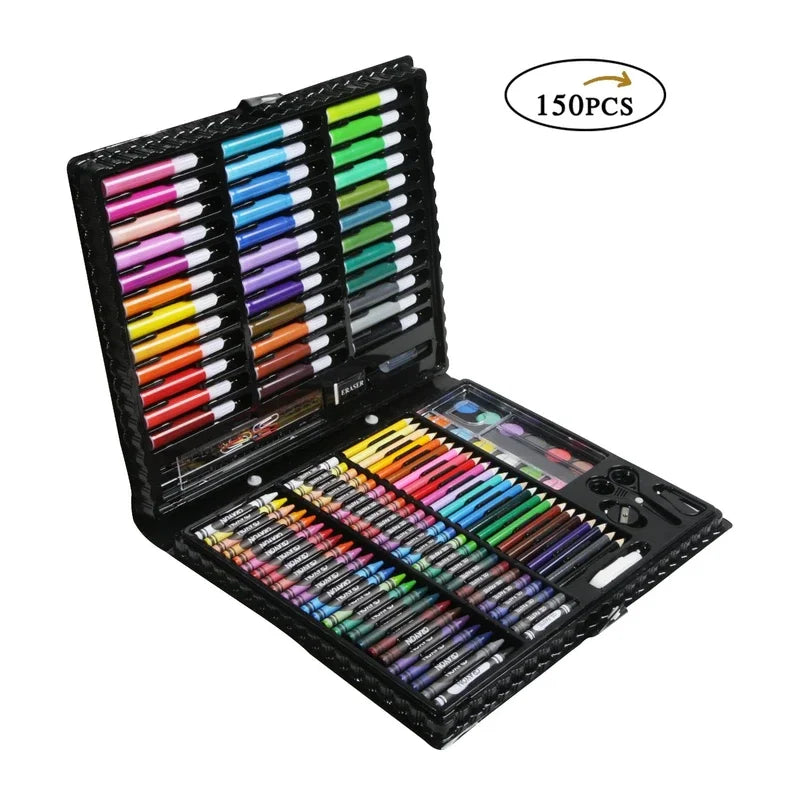 Wholesale 150pcs En71 Certified Plastic Children's Colored Pencils Set for Painting Art Water Color Oil Pastel Kids Toddlers