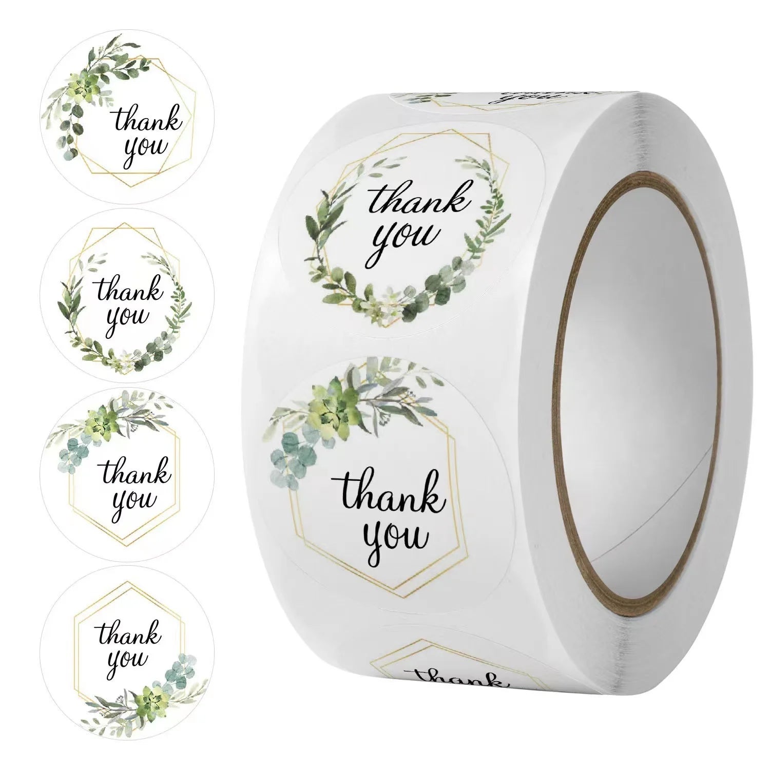 E-500/roll Makers Roll Directly Onto the Round Flower Thank You Birthday Party Wedding Decal