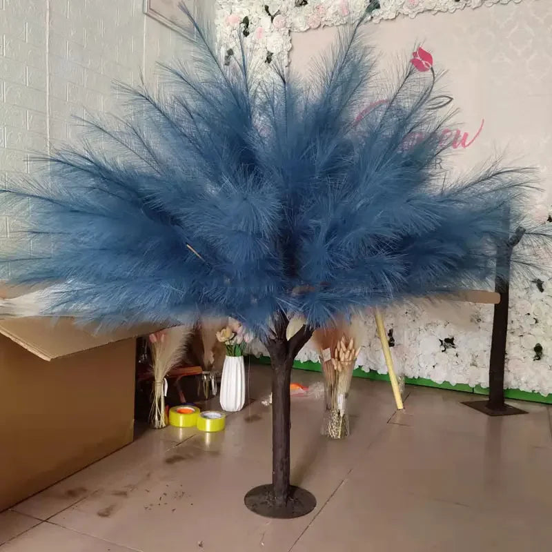 EG-M023 Boho Style Wedding Event Party Decoration Table Centerpiece Faux Pampas Grass Tree Fake Artificial Pampas Grass Tree