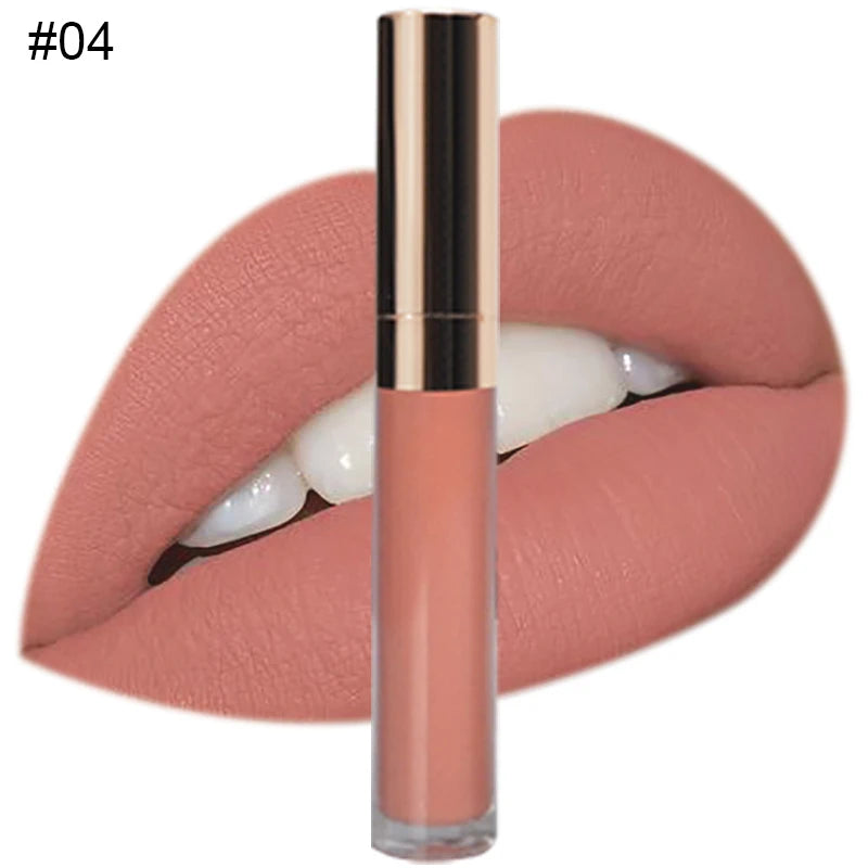 Wholesale Natural Nude Matte Liquid Lipstick Private Label Matt Liquid Lipstick Dry Makeup Waterproof