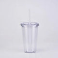 Bpa Free Reusable clear Plastic Tumblers Cups Coffee Mug 16oz Acrylic Double Wall Tumbler Cups in Bulk