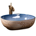 Customized Elegant Color Glazed Bathroom Ceramic Basins Toilet Hand Wash Basins