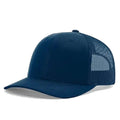 Custom Logo Brand Style Navy Blue Mesh Back Trucker Cap Snapback Hat