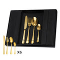 Hot Sale Factory Silverware 24PCS Flatware Set Stainless Steel Wedding Cutlery Set With Box