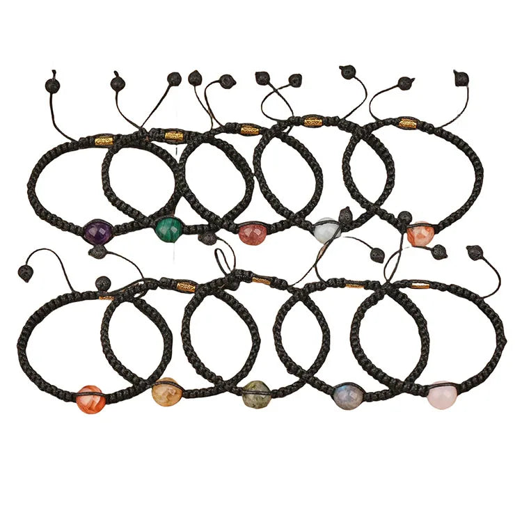 Classic Bracelets 12mm Round Bead Healing Crystal Natural Chakra Fashion Jewelry for Women Man Birthday Gifts
