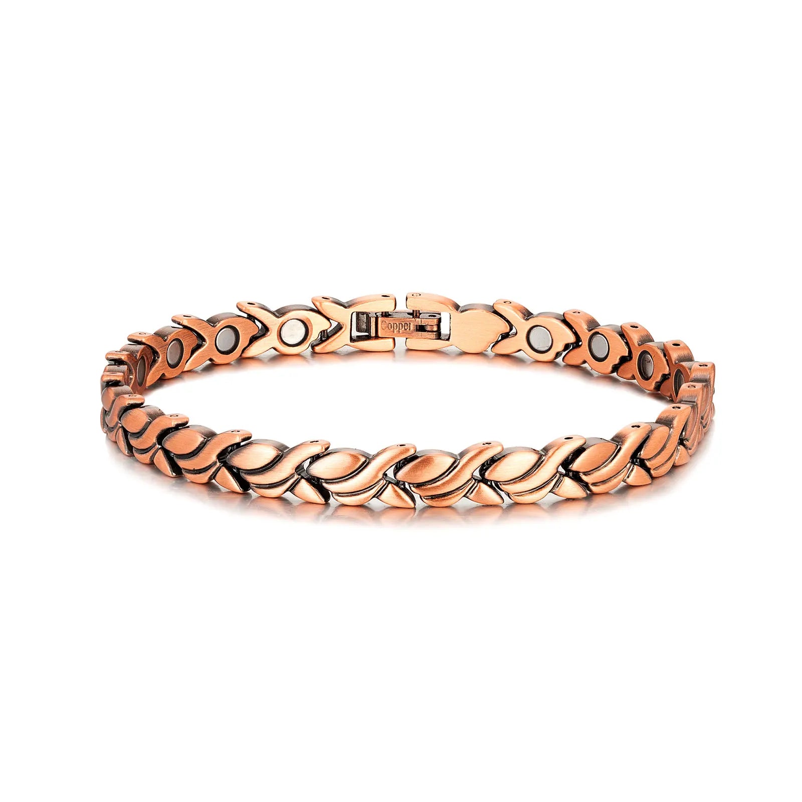 Fashion Man Jewelry Stainless Steel Silver Man Bracelet Health Bio Energy Copper Bracelet